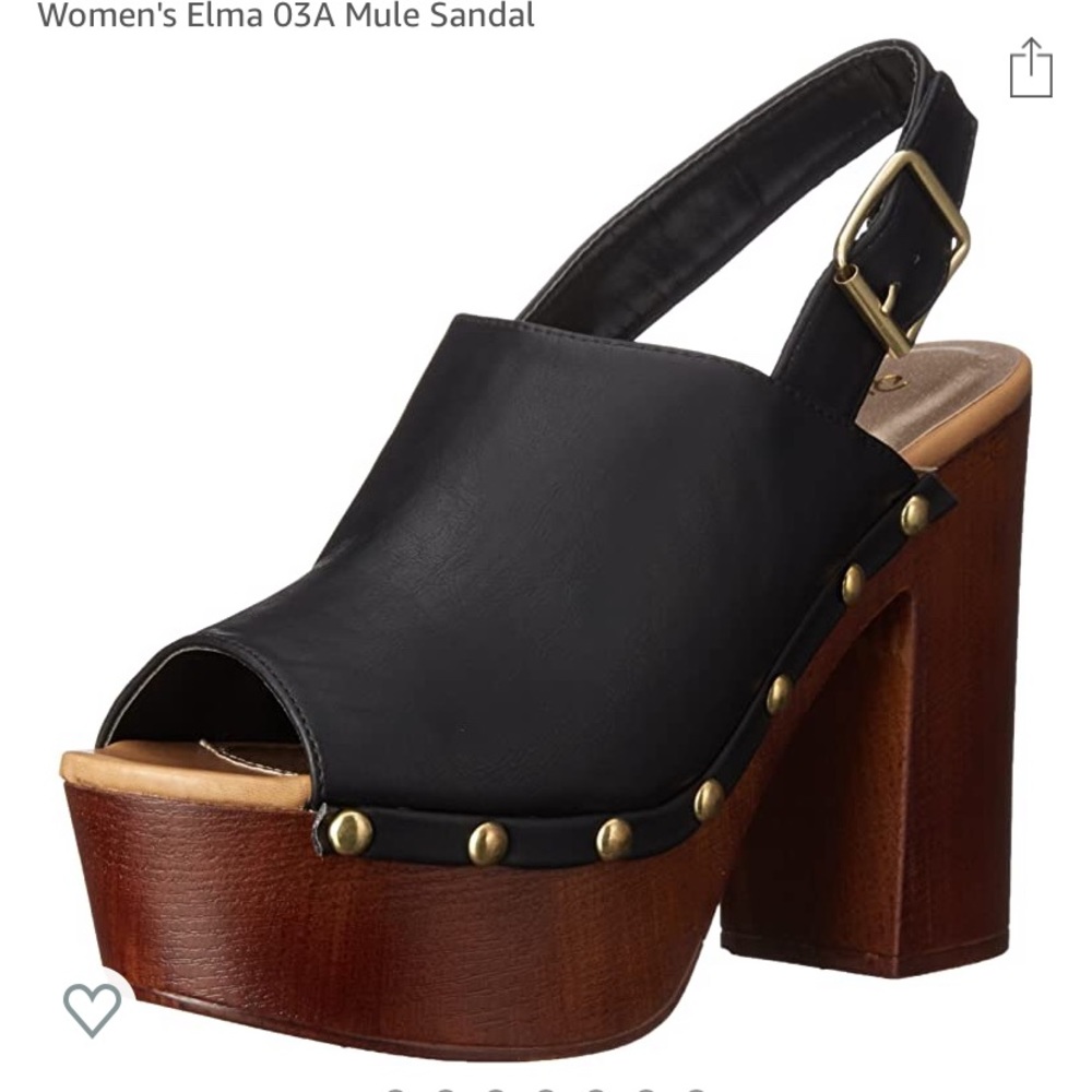 Qupid Elma Platform Mules Open Tow